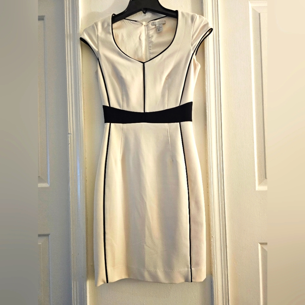 H&M Cream and Black Dress